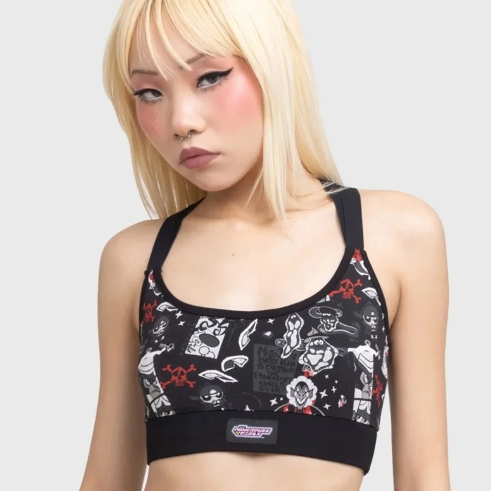 Killstar Black and Red Graphic Sports Bra - Picture 2 of 5